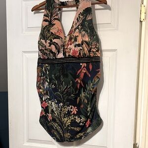 SWIM by Cacique 42DD tankini top only in gorgeous florals